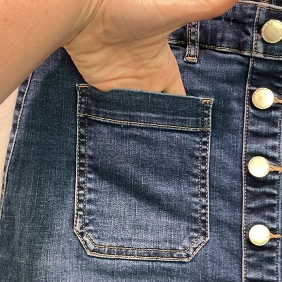 Dynamite Blue Denim Stretch Pencil Skirt Medium - Picture 5 of 9